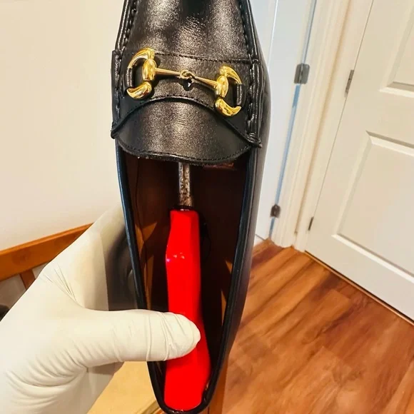 Jay Butler’s Horse Bit Black Leather Loafers with Gold Buckle. - Picture 9 of 13